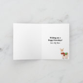 Funny Festive Llama Pun Folded Feestdagen Kaart (Binnen)