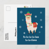 Funny Festive Llama Pun Holiday Kaart (Voorkant / Achterkant)