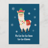 Funny Festive Llama Pun Holiday Kaart (Voorkant)