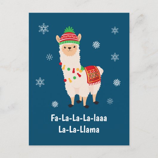 Funny Festive Llama Pun Holiday Kaart (Voorkant)
