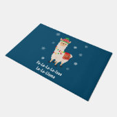 Funny Festive Llama Pun Kerstdoormat Deurmat (Schuin)