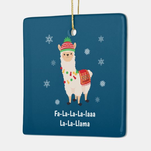 Funny Festive Llama Pun Kerstmis Keramisch Ornament (Links)