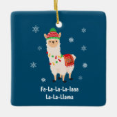 Funny Festive Llama Pun Kerstmis Keramisch Ornament (Voorkant)