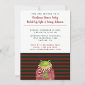 Funny Festive Pun Family Kerstparty Kaart (Achterkant)