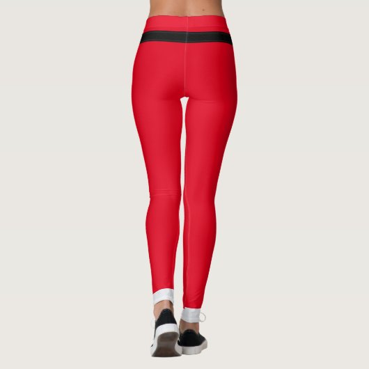 Funny Festive Red Kerstmis Elf Leggings (Achterkant)