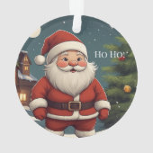 Funny Festive Santa Ho Ho! Christmas Acrylic Ornament (achterkant)