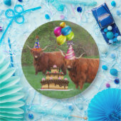 Funny Festive Steer Barnyard Paper Bord (Feest)