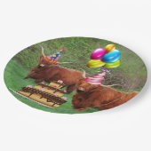 Funny Festive Steer Barnyard Paper Bord (Gekanteld)