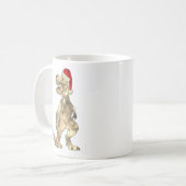 Funny Festive Tyrannosaurus Rex Santa Dinosaur Elf Koffiemok (Voorkant links)