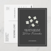 Funny Feta Friends Valentijn Love Cheese Briefkaar Briefkaart (Voorkant / Achterkant)