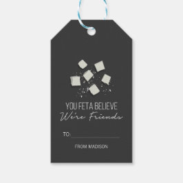 Funny Feta Friends Valentijn Love Cheese Gift Labe Cadeaulabel