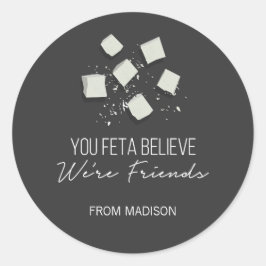 Funny Feta Friends Valentijn Love Cheese Sticker