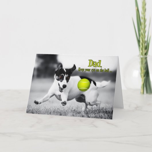 Funny Fetch Jack Russell Dog Fathers Day Kaart (Voorkant)