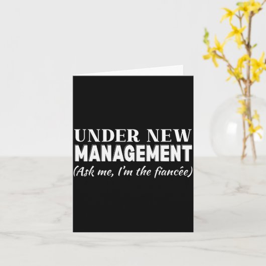 Funny Fiancee Under New Management Matching Fiance Kaart (Gele Bloem)