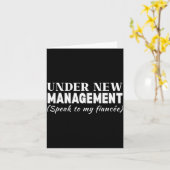 Funny Fiancee Under New Management Matching Fiance Kaart (Gele Bloem)