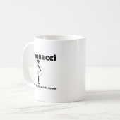 Funny Fibonacci gevormd lichaam Overgewicht Obesit Koffiemok (Voorkant links)