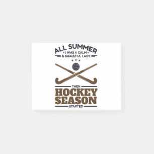 Funny Field Hockey Calm Lady tot het seizoen begon Post-it® Notes