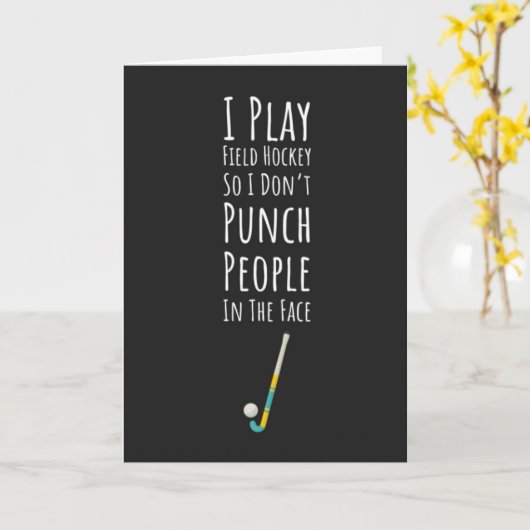 Funny Field Hockey Cards Coach Women Kids Player Kaart (Gele Bloem)