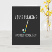 Funny Field Hockey Cards Team Player Sports Kaart (Gele Bloem)