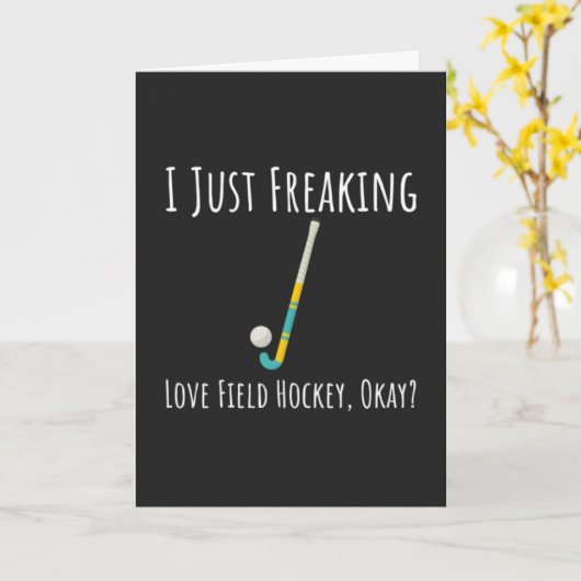 Funny Field Hockey Cards Team Player Sports Kaart (Gele Bloem)