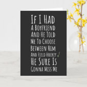 Funny Field Hockey Cards Women Team Player Sports Kaart (Gele Bloem)