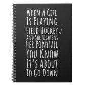 Funny Field Hockey Gifts Sports Player Girls Women Notitieboek (Voorkant)