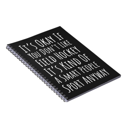 Funny Field Hockey Gifts Sports Player Team Lover Notitieboek (Rechterzijde)