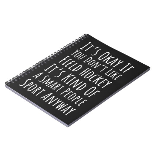 Funny Field Hockey Gifts Sports Player Team Lover Notitieboek (Linkerzijde)