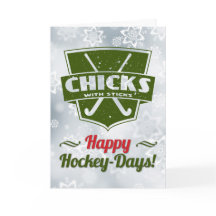 Funny Field Hockey Holiday Kaart Xmas Kaart
