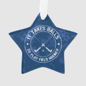 Funny Field Hockey Holiday Ornament (achterkant)