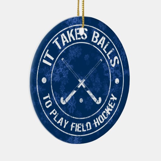 Funny Field Hockey Holiday Ornament (Rechts)