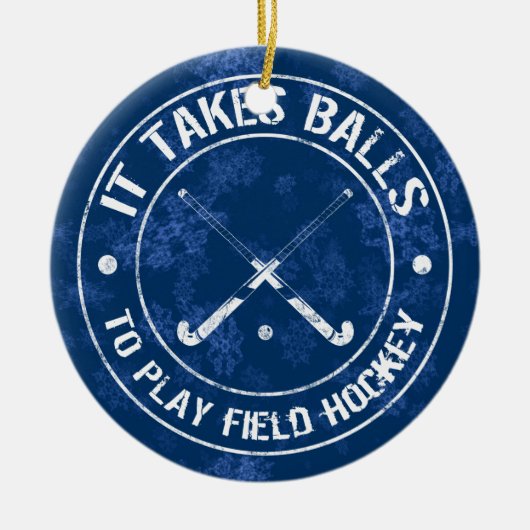 Funny Field Hockey Holiday Ornament (Voorkant)