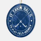Funny Field Hockey Holiday Ornament (Links)