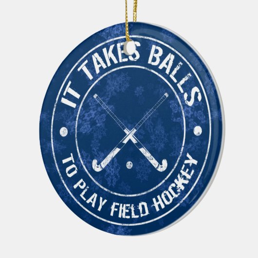 Funny Field Hockey Holiday Ornament (Links)