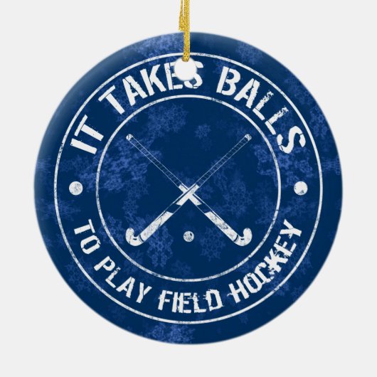 Funny Field Hockey Holiday Ornament (Achterkant)