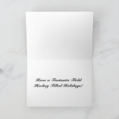 Funny Field Hockey-kerstfeestdag Kaart (Binnen)