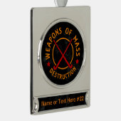 Funny Field Hockey Personalized kerstversiering Verzilverd Banner Ornament (Rechts)