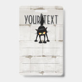 Funny Fierce Black Cat Cartoon  Badge (Voorzijde)