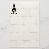 Funny Fierce Black Cat Cartoon  Briefpapier (Voorkant)