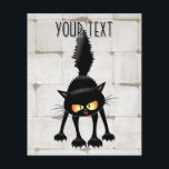 Funny Fierce Black Cat Cartoon  Flyer<br><div class="desc">Funny Fierce Black Cat Cartoon Character looking menacing. Original Vector Art Design © BluedarkArt TheChameleonArt.</div>