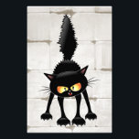 Funny Fierce Black Cat Cartoon Foto Afdruk<br><div class="desc">Funny Fierce Black Cat Cartoon Character looking menacing. Original Vector Art Design © BluedarkArt TheChameleonArt.</div>
