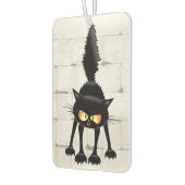 Funny Fierce Black Cat Cartoon Luchtverfrisser (Links)