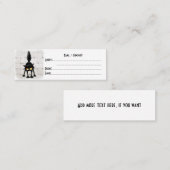 Funny Fierce Black Cat Cartoon Mini Visitekaartje (Voorkant / Achterkant)