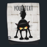 Funny Fierce Black Cat Cartoon  Rugtassen<br><div class="desc">Funny Fierce Black Cat Cartoon Character looking menacing. Original Vector Art Design © BluedarkArt TheChameleonArt.</div>