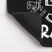 Funny Fifth Grade Doodle Tygraphy Birthday Design  Muismat (Hoek)