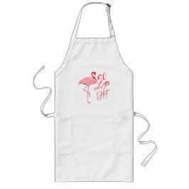 Funny Fiftieth 50th Birthday Flamingo Lang Schort