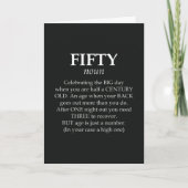 Funny Fiftieth Birthday Cards 50th Hilarious Humor Kaart (Voorkant)