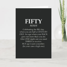 Funny Fiftieth Birthday Cards 50th Hilarious Humor Kaart