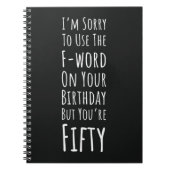 Funny Fiftieth Birthday Gifts Fifty 50th Humorous Notitieboek (Voorkant)