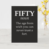 Funny Fifty Birthday Cards Joke 50th Humorous Kaart (Gele Bloem)